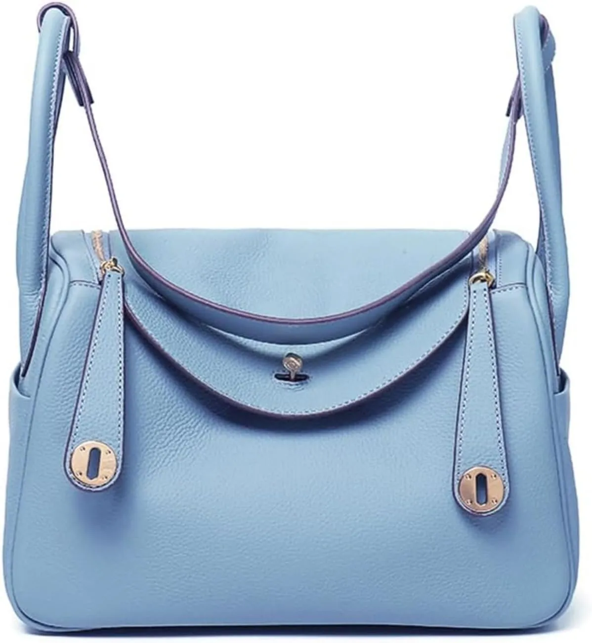 Women's Genuine Leather Crossbody Bag, Square Design with Fixed Shoulder Strap, Daily Use Handbag, 7.5x4x5 Inches