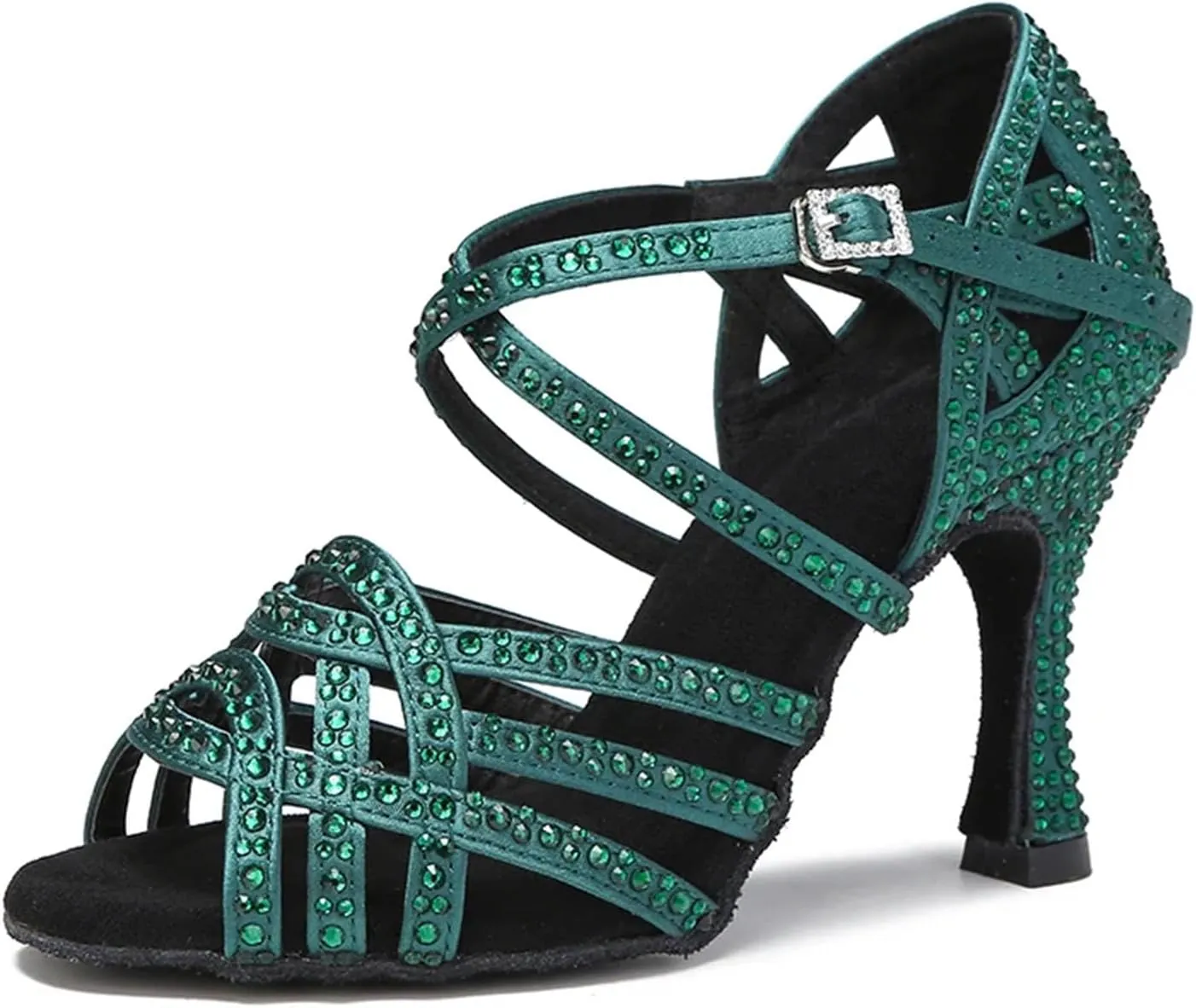 Women's Teal Velvet Performance Sandals - Soft Bottom Soles with Pearl Accents (8CM/3.15")
