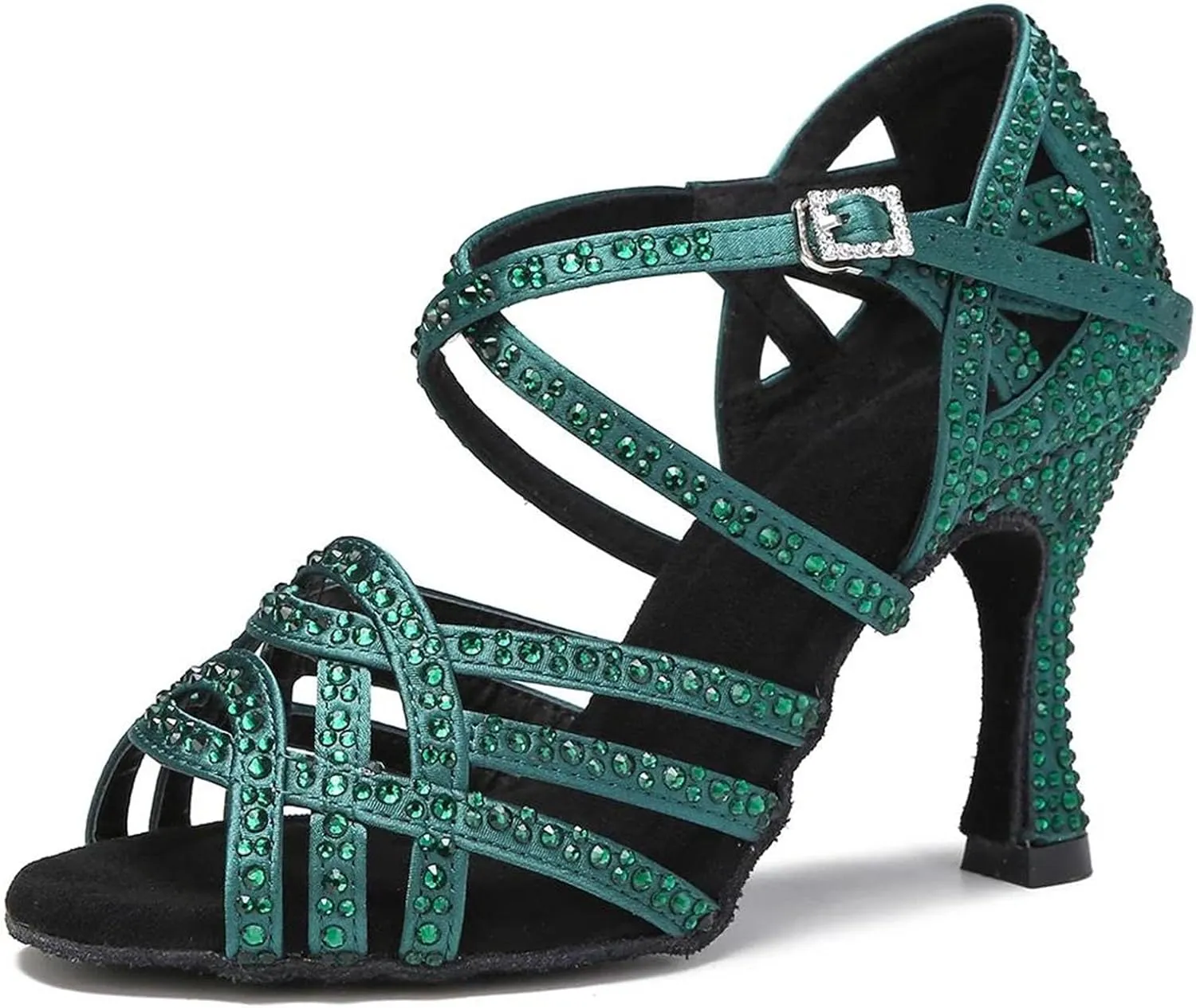 Women's Teal Velvet Performance Sandals - Soft Bottom Soles with Pearl Accents (8CM/3.15")