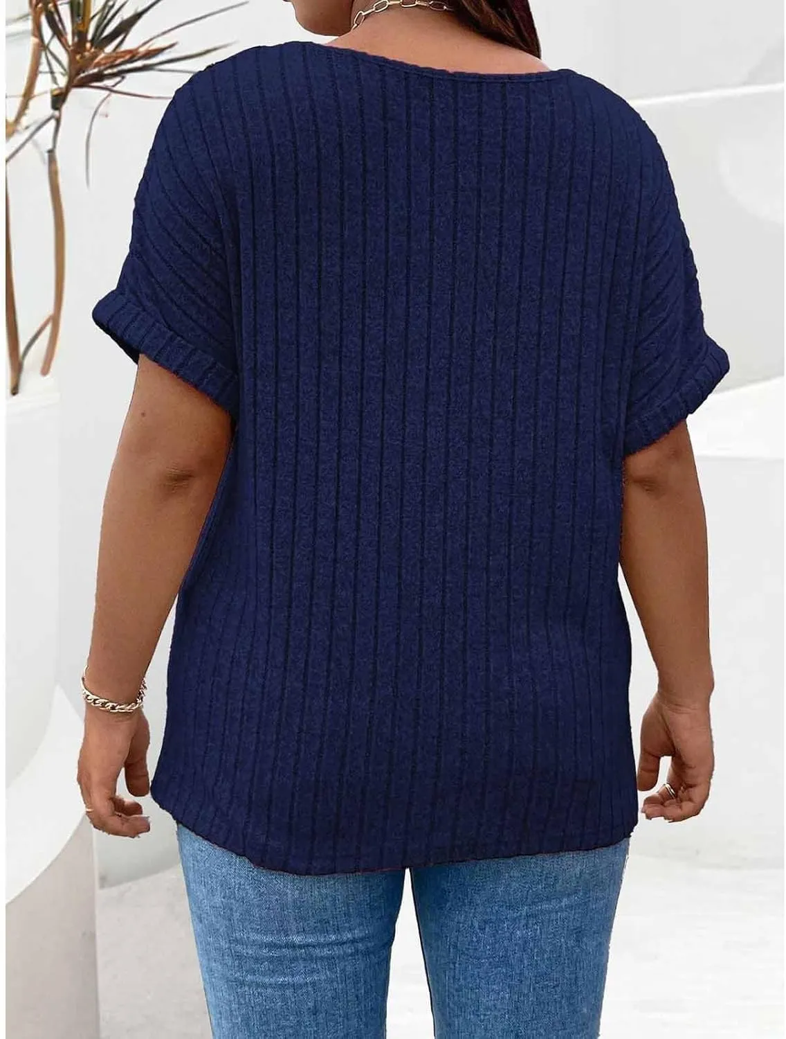Womens Top Dressy Casual Short Sleeve Blouses V Neck Shirts 2025 Trendy Summer Loose Fit Zip-up Work Layering Shirts