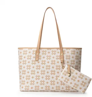 Women's Tote Top Handle Handbags Vegan Leather Designer Handbags for Women Fashion Shoulder Bag with Wallet for Ladies 2psc