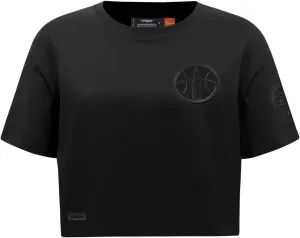Womens WNBA Classic Triple Black Cotton Short Sleeve Boxy Tee