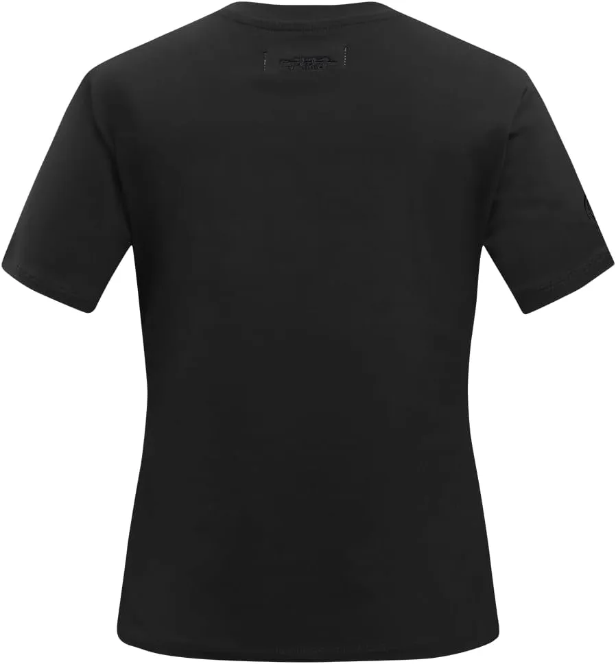 Womens WNBA Classic Triple Black Cotton Short Sleeve Slim Fit Tee