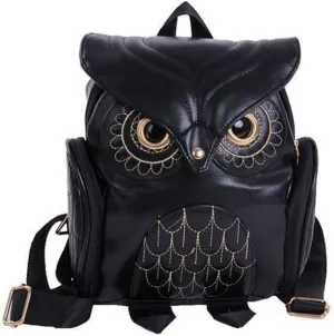 WYSBAOSHU Fashion Owl Backpack Women Pu Leather Mini Bag
