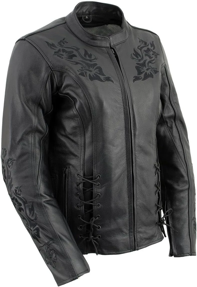 Xelement XS2030 'Gemma' Women's Leather Street Bike Motorcycle Jacket