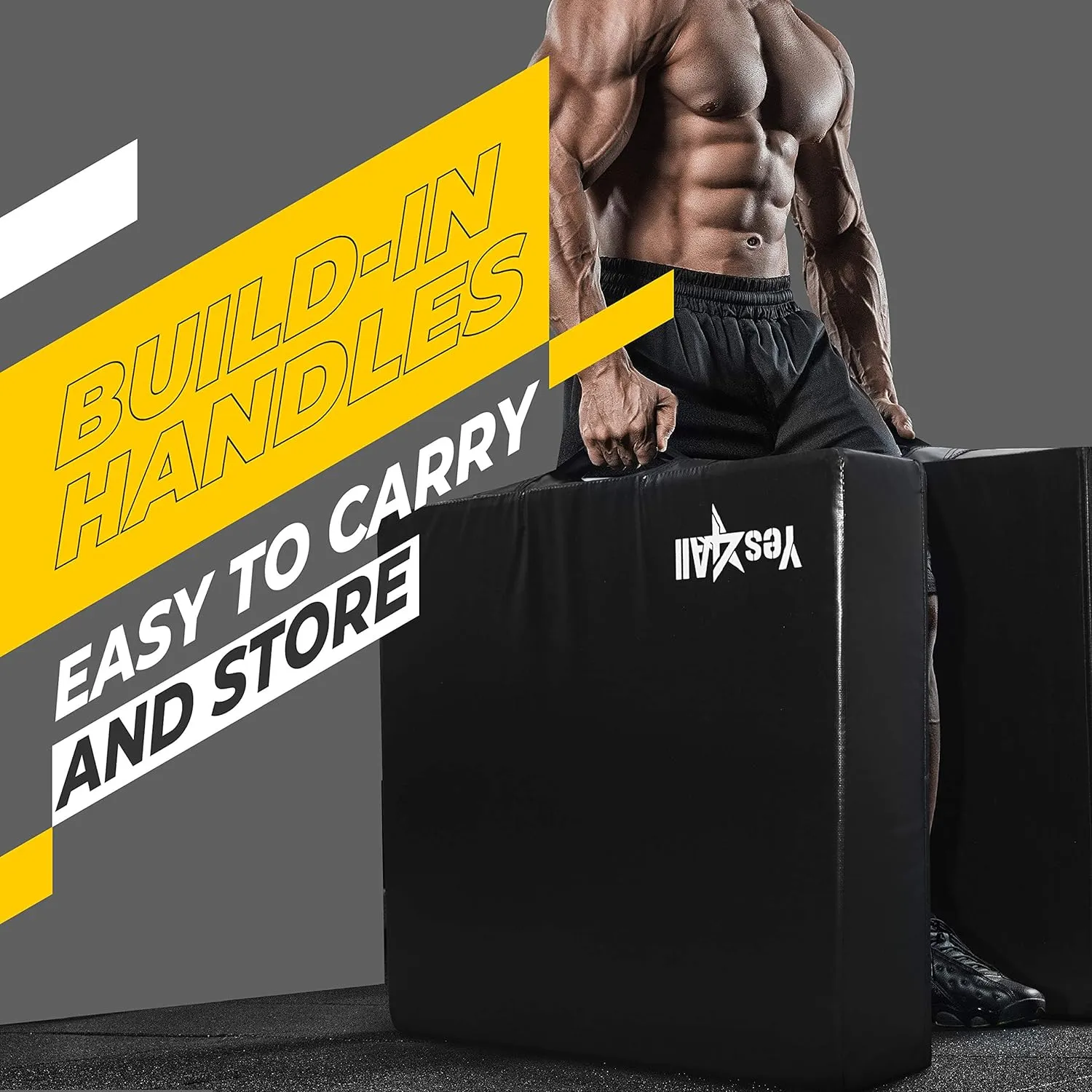 Yes4All Silencer Drop Pads/Weightlifting Drop Pads with PVC Cover & Easy Carry Handles – Sold in PairsVariation Theme