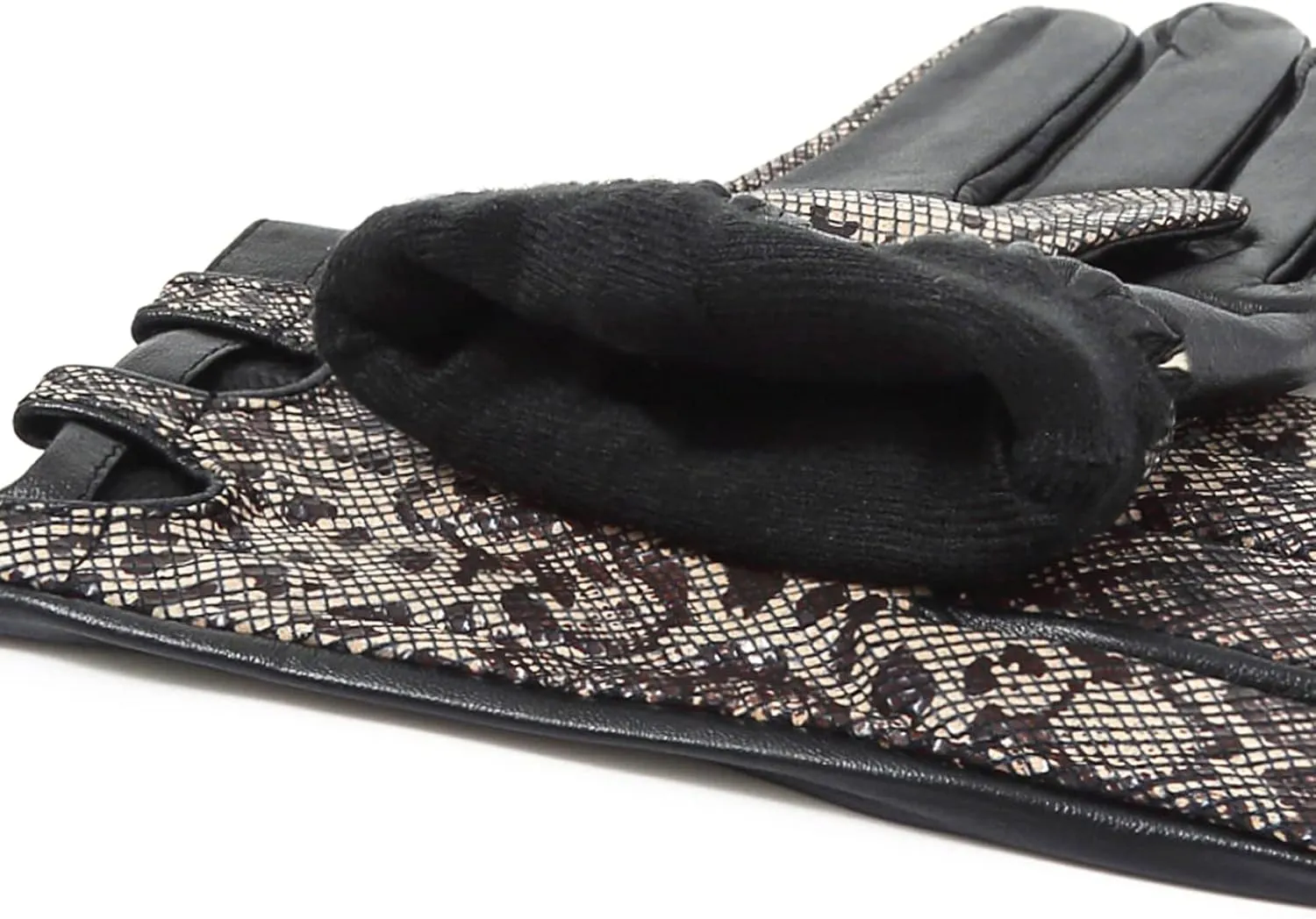 YISEVEN Women’s Sheepskin Leather Gloves with Floral Embroidery and Animal Print