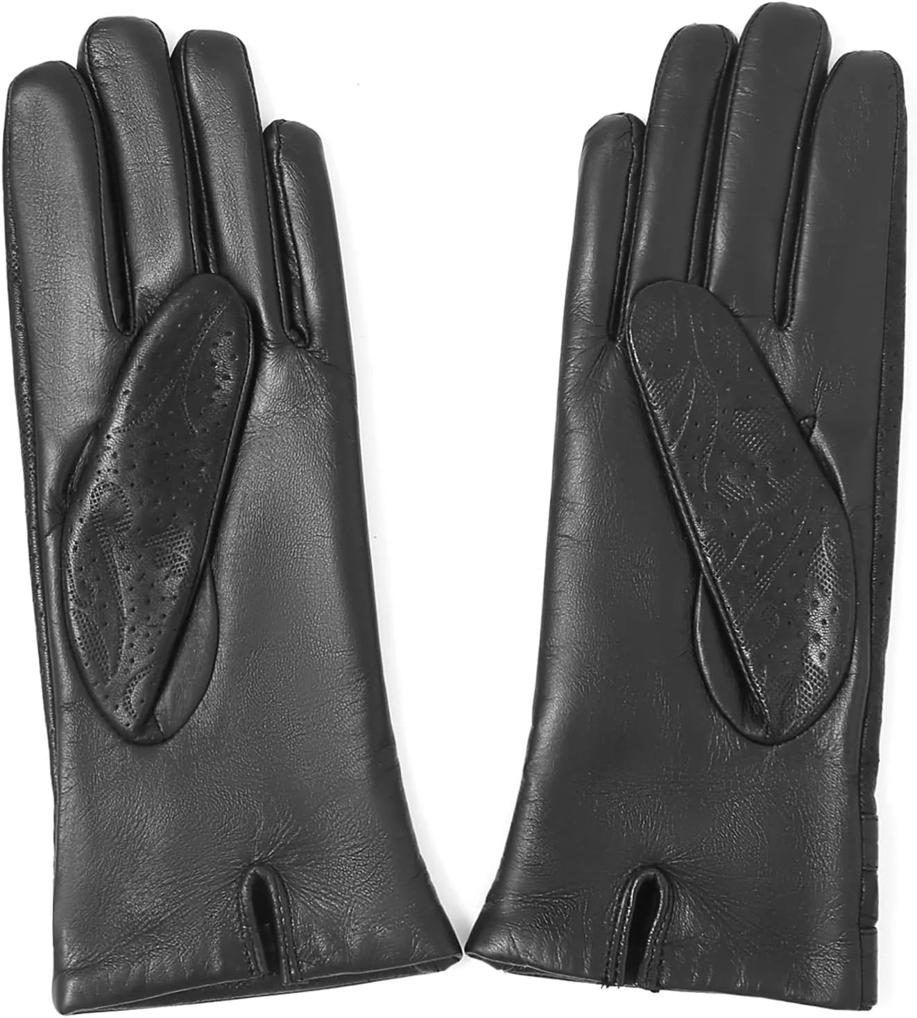 YISEVEN Women’s Sheepskin Leather Gloves with Floral Embroidery and Animal Print