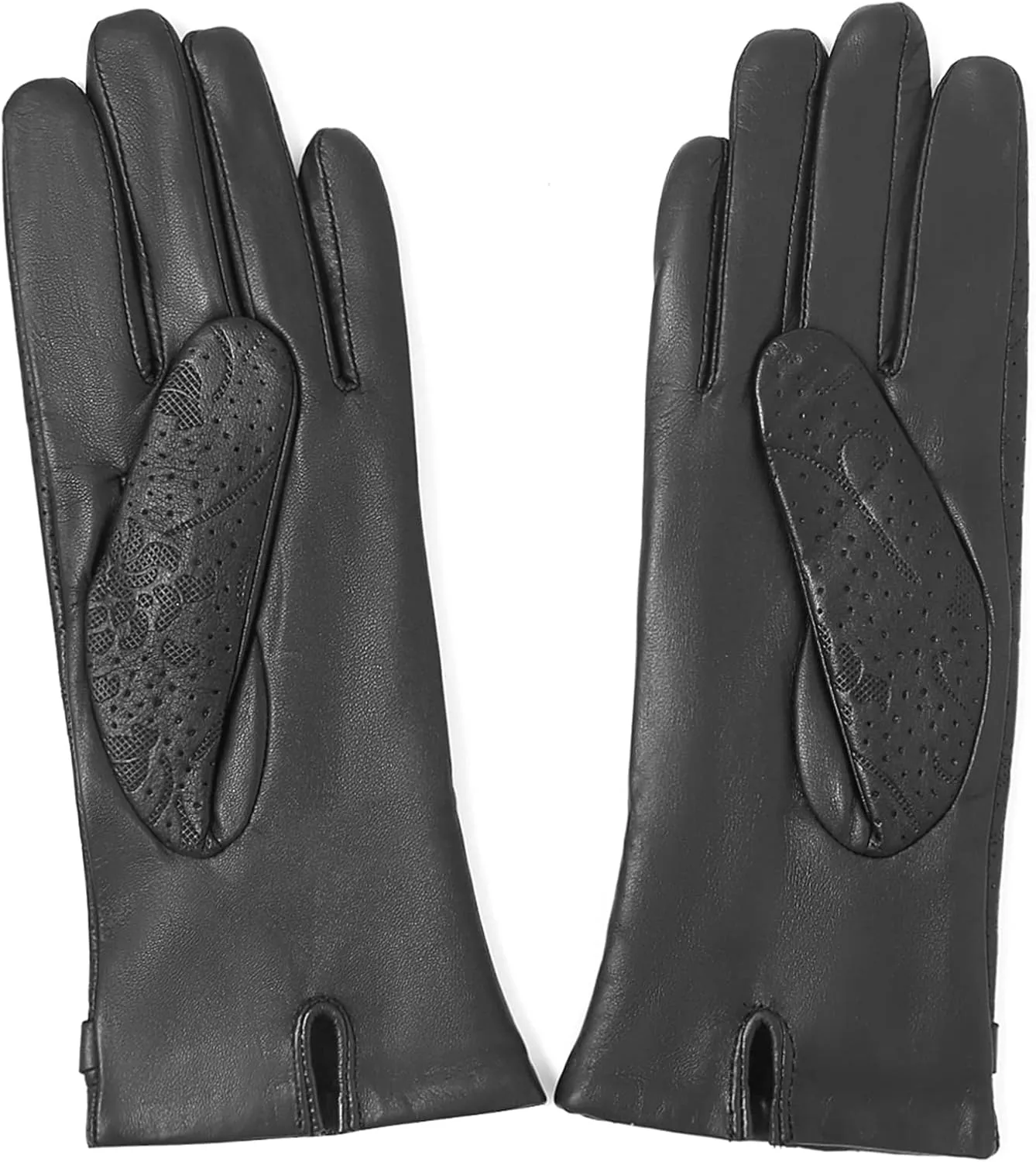 YISEVEN Women’s Sheepskin Leather Gloves with Floral Embroidery and Animal Print