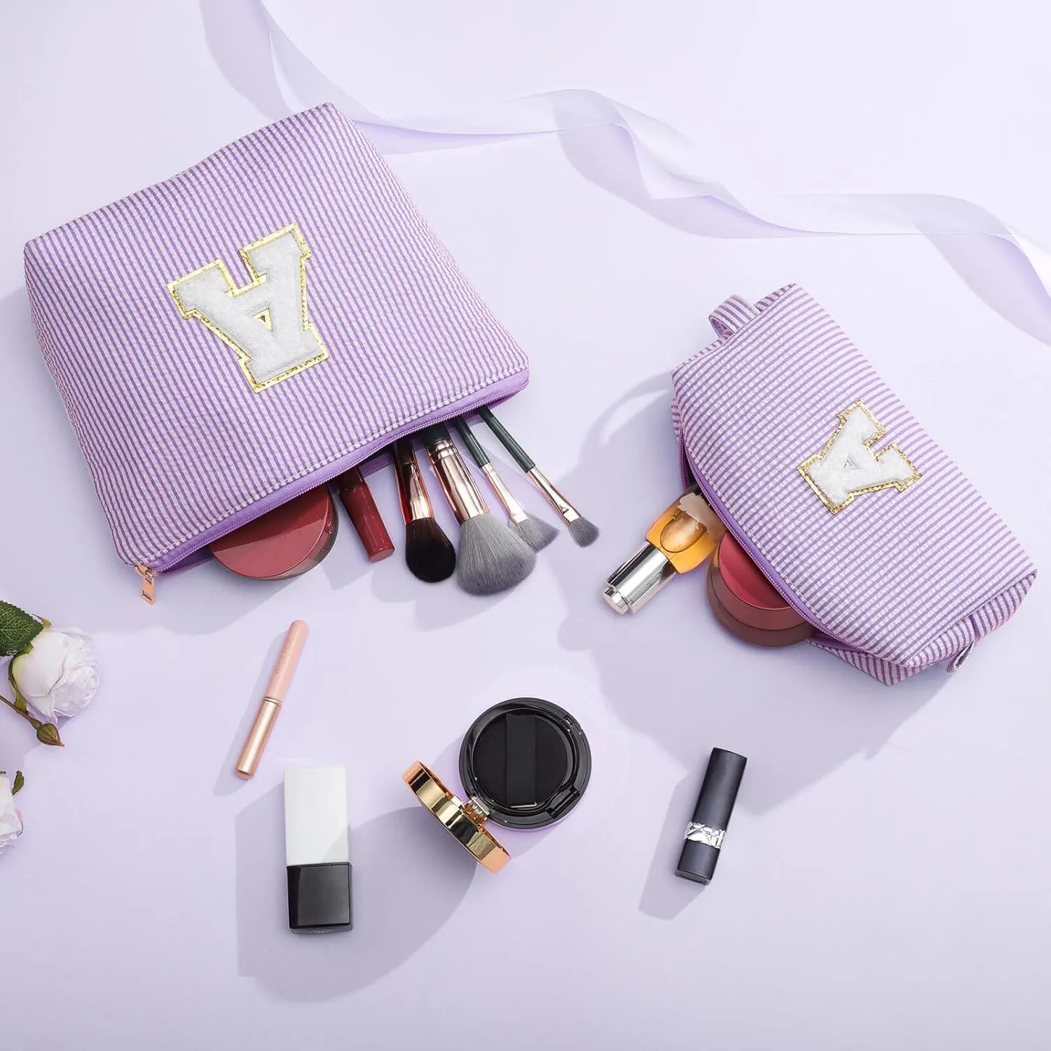 YOOLIFE Makeup Bag for Women - Personalized Makeup Pouch for Girlfriend Bridesmaid Wife | Travel Toiletry Bag for Her Mom | Skin Care Bag Birthday Gift for Sister Friend Mini Makeup Bag Sweet 16 Gifts