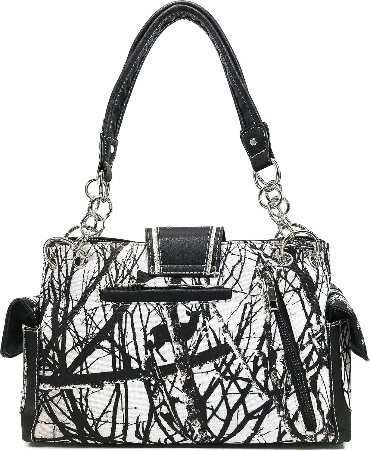 Zelris Camouflage Shine Glow Buckle Women Conceal Carry Shoulder Handbag