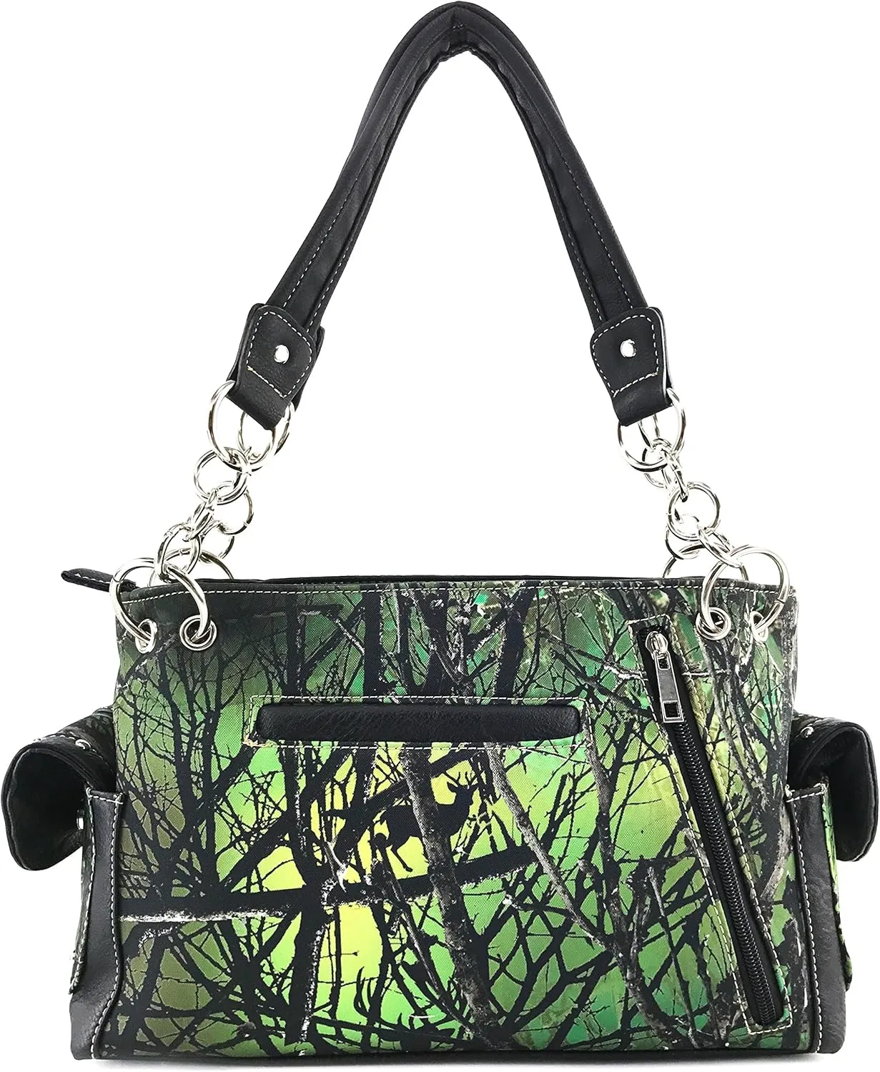 Zelris Camouflage Shine Glow Cross Wings Women Conceal Carry Handbag