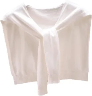 Zontroldy Women's Fashion Sweater Knitted Knotted Shawl Wraps Cape Tops Blouses
